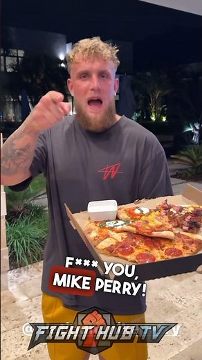 Jake Paul TAUNTS Mike Perry making weight with pizza!