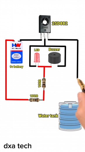 Water Tank Full Alarm Diagram: DC12 Electric - Hobby Dxatech