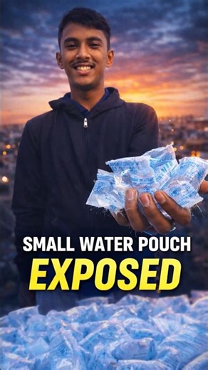 SMALL WATER POUCH EXPOSED #challenge #shorts