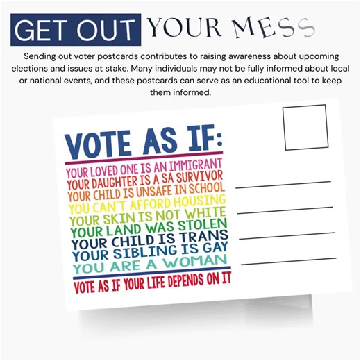 Vote as If United States Postcards Set Voter Cards for Elections - Etsy
