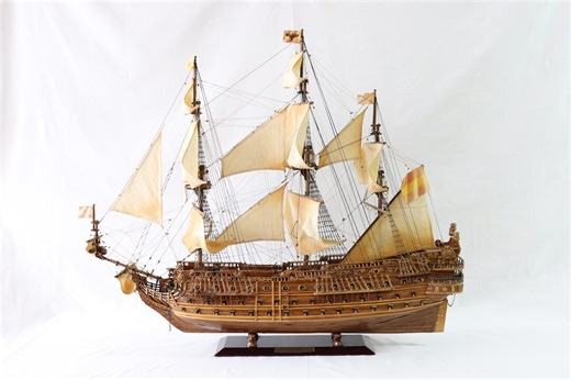 San Felipe Ship Model, Wooden Ship Model, Handmade Ship Model, Antique Ship Model, Spanish Flagship, Spanish Ship Model, Nautical Decor Gift - Etsy France