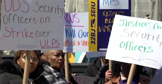 Baltimore security officers go on strike against employer over claims of unfair labor practices
