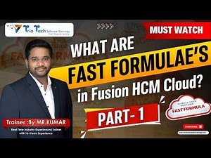 Part 1: Fast Formulae's in Oracle Fusion HCM | Live System Usage Explained Clearly