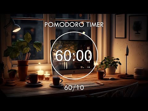 60/10 Pomodoro Timer ★︎ 23-HOUR LATE NIGHT STUDY ★︎ Lofi Deep Focus ★︎ Study With Me ★︎Focus Station