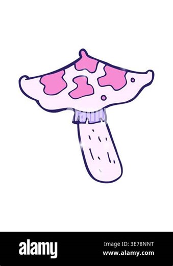 glitter effect animation of cartoon toadstool design