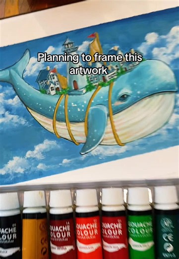 I think i overdid the outlines #gouache #dailyart #watercolor #arttok