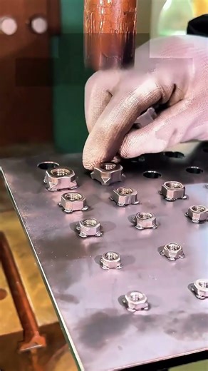 Hot perforated plate projection welding