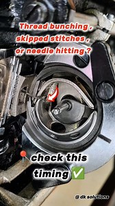843K views · 9.4K reactions | If your machine has problems like thread bunching, skipped stitches, or needle hitting the hook, check if the timing is correct ! #tailoring #silaimachine #seweasy #sewingcommunity #tailoringtips #sewingproblems | DK Solutions | Facebook