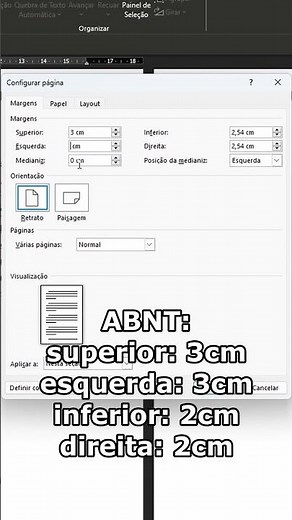 Como ajustar margens no Word para ABNT #word #abnt