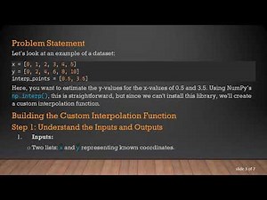 Mastering Python Interpolation Manually Without Libraries