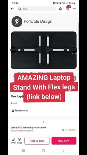 Adjustable Laptop Stand with Flex Legs: Perfect for Home or Office#laptopstand #flexlegs
