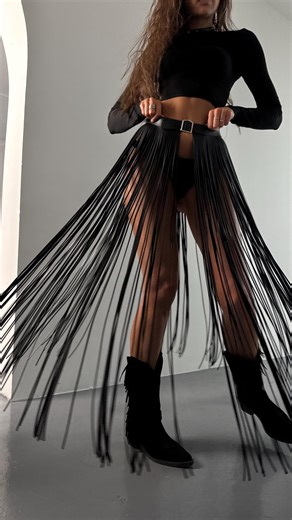 110cm Long Fringe Belt, Vegan Leather Festival Belt, Burning Man Outfit, Rave Wear - Etsy