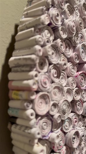 Rolled Magazine Recycled Art: Trash to Treasures