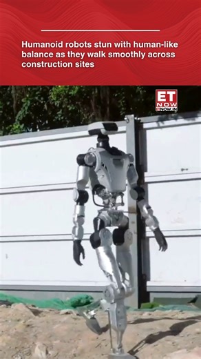 36K views · 113 reactions | Humanoid robots are now walking across uneven construction sites with surprising ease, showcasing advanced balance and mobility that closely mimics human movement. The latest clip has stunned viewers with how naturally these machines navigate tough terrain. [China, Robots, Construction site] #ETTechNow | ET NOW | Facebook