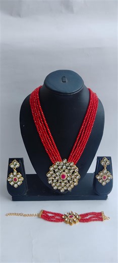 Bollywood Style Indian Red Bridal Necklace Jewelry Set - Etsy