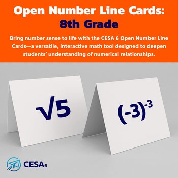 Open Number Line Cards - 8th Grade