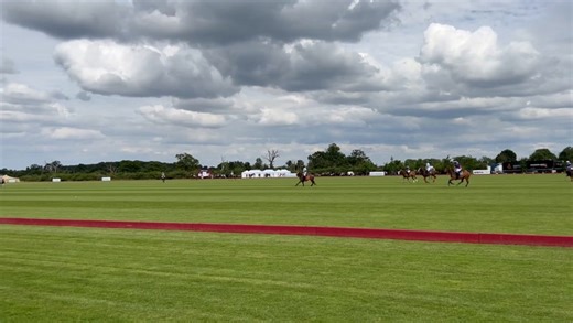 Peter Phillips and Harriet Sperling watch Prince William in polo match