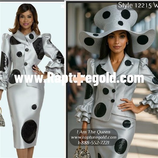 Donna Vinci RaptureGold.com #churchhats #DonnaVinciknits #DonnavinciKnit #churchoutfit #churchsuits