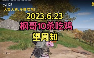 2023年6月23日下午7点半，枫哥单人10杀吃鸡，望周知