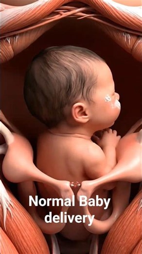 Normal Baby delivery process insideview#process #human #anatomy#foryoupage #delivery