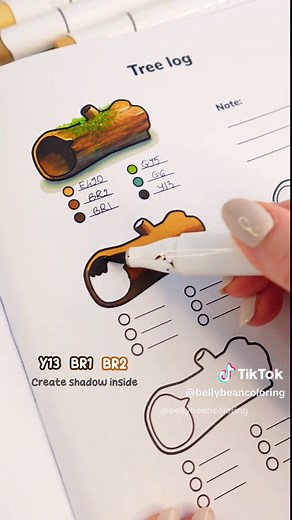 How to color a tree log step by step. 🌳 This page is from our Coloring Practice book. ✨ Grab your copy on Amazon and experience the joy of coloring! ❤️ Tag us in your coloring so we can feature your artwork in our highlights, give you a shoutout, and cheer you on! #bellybeancoloring #bellybeanco 👉 Join Belly Bean Coloring Club to connect with fellow colorists and stay updated on our latest offers & challenges. Link in bio! #bellybeancoloring #bellybeanco #coloringbook #coloring