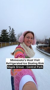 9.9K views · 86 reactions | The @maplegrovemngov Central Park ice skating rink is refrigerated and one of the most unique rinks I’ve seen! And even on those warmer days, the ice stays frozen and safe! Comment “skate” for a link to my blog post on 10 favorite places to ice skate around the Twin Cities!⛸️❄️ | Expedition Kristen | Facebook