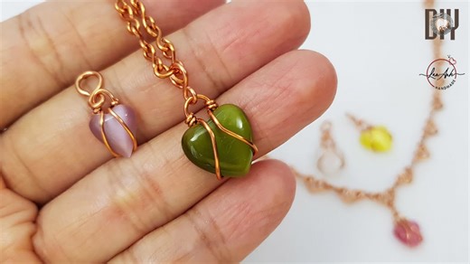 Mini heart lock with small cabochon - pendants, earrings or decorative bracelets, anklet 516