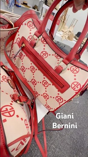GIANI BERNINI MACYS HANDBAGS GIANI BERNINI TAPIOCA RED SATCHEL #gianibernini #macysstore
