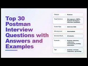Top 30 Postman Interview Questions & Answers (with Examples) | Echo With Coffee