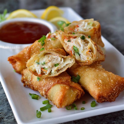 12K views · 52 reactions | Crab Rangoon Egg Rolls Recipe Ingredients 8 oz (225 g) cream cheese, softened 1 cup crab meat (fresh, canned, or imitation crab, finely chopped) 2 green onions, finely chopped 푭풖풍풍 푹풆풄풊풑풆 풊풏 푪풐ʍ풎еոτ  | Tasty American Kitchen | Facebook