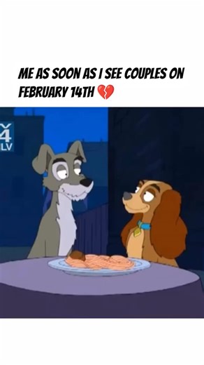 Historyteller11 | Classic Cartoons on Instagram: "Follow (us) @historyteller11 for more memes 😂💙 i hate february 14rd 😢 “Family Guy” has parodied Disney’s “Lady and the Tramp” in several episodes. In “Brian: Portrait of a Dog,” Brian is denied entry to a restaurant and, upon leaving, notices Lady and Tramp sharing a meal in the alley, mirroring the iconic spaghetti scene. In “I Take Thee Quagmire,” Glenn Quagmire and Joan recreate the famous spaghetti dinner, complete with a romantic serenade
