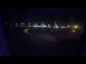 夜の女満別空港着陸（JL569便 羽田→女満別）