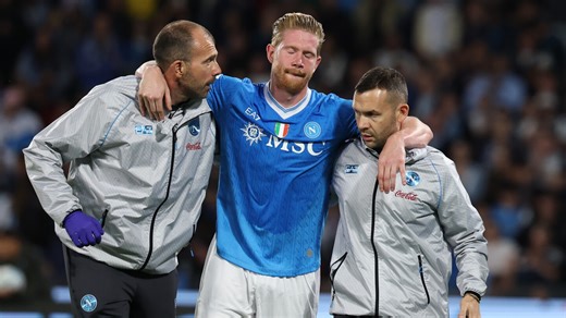 De Bruyne likely out injured until 2026 in a blow for Napoli and Belgium