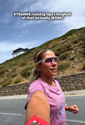 5 running tips that sound completely made up - until you try them 🏃‍♀️ \t1.\tHum quietly on easy runs. If you can hum a tune - your pace is right. If you can’t get a sound out - slow down. Best pace checker that exists \t2.\tLook slightly upward not at the ground. Your posture follows your eyes. Head up = chest open = better breathing. Too simple. Works every time \t3.\tWiggle your fingers every few km. Most runners carry tension in their hands without realizing. Loose hands = loose arms = loos