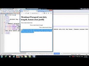 Tutorial Text HTML Part 3 Membuat Paragraf rata kiri, tengah, kanan atau justify