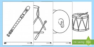 Musical Instrument Coloring Pages