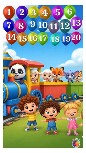 1 to 20 number balloon song || counting 1 to 20 number train #staylittlechannel