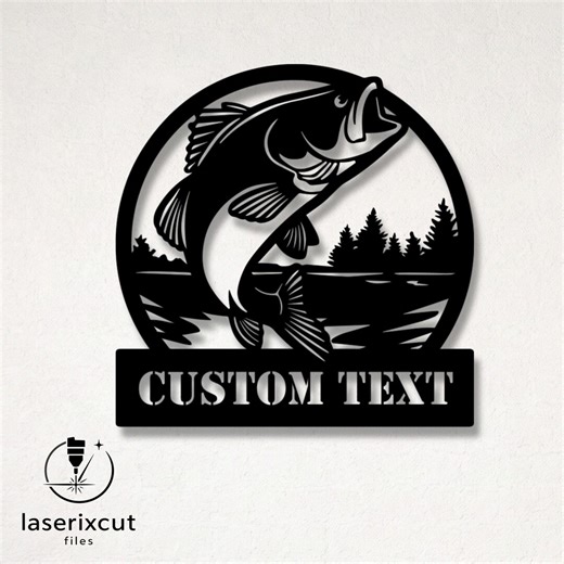 Customizable Fish Laser Cut Vector Files - SVG, DXF, Glowforge, Cricut, CNC, Metal Wall Art, Fishing Decor, Instant Download - Etsy