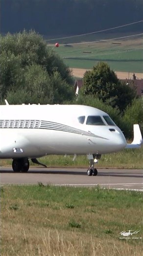 Dassault Falcon 6X short takeoff in Bern! ✈️🇨🇭
