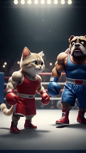 cat vs dog boxing fight😱😱 #shorts #funnycats #robocatsfilms