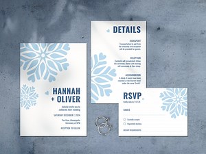Minimalist Winter Heart Snowflake Wedding Invitation Template • Canva Editable Template Minimalist • Winter Wedding Invite • Wedding Invite - Etsy
