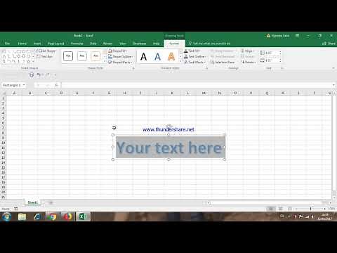 how to insert word art in excel sheet