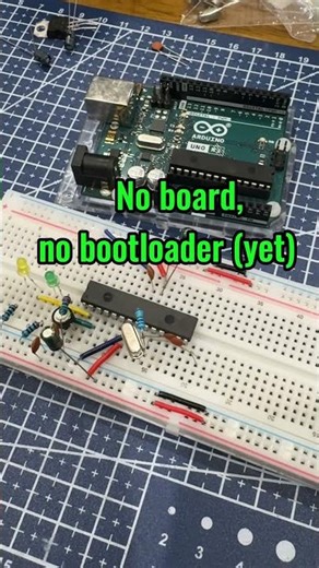 No Arduino board. Just the chip. #arduino #arduinoproject #dogilab