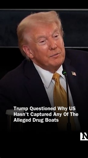 2.6M views · 10K reactions | President Trump is questioned why the US hasn't tried to capture any of the alleged drug boats. | Newsweek | Facebook