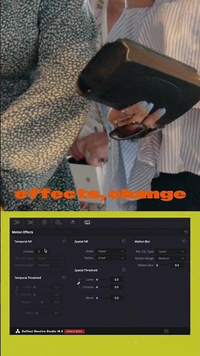 How to reduce noise/grain in DaVinci Resolve