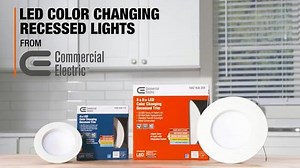 Commercial Electric 5/6 in. Integrated LED Recessed Retrofit Light Trim with Selectable Color Temperature, (4-Pack) NS01dA09FR2-259