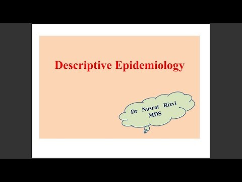 Descriptive Epidemiology/types/Person,place, Time /Uses/Steps