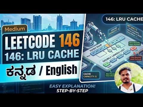 LeetCode 146:LRU Cache | Doubly Linked List | Medium | System Design | Clean Code | Kannada English