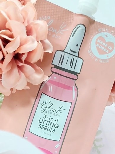 "Transform your skin with Hello Glow's Lifting Serum: smooth fine line...