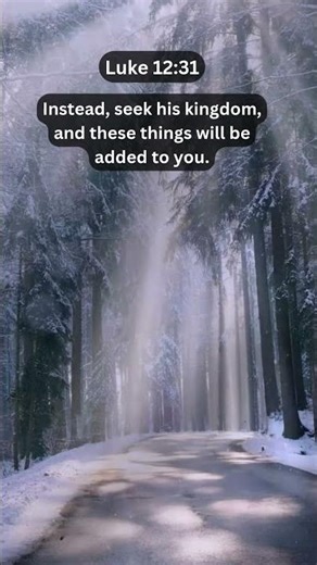 Journey of faith and spiritual growth | Luke 12:31 Daily Bible Verse